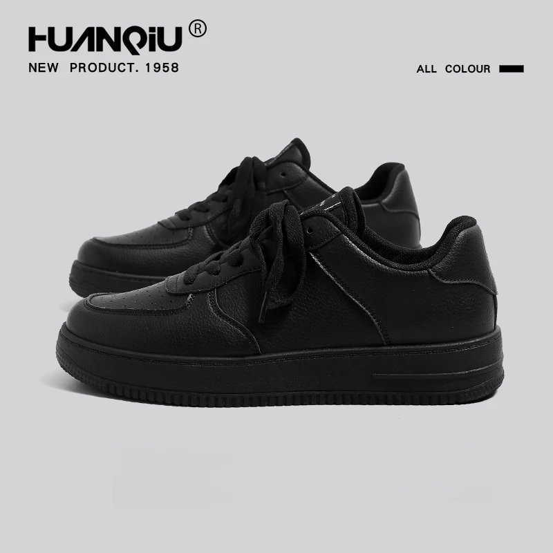 环球男鞋小黑鞋子男2025新款春秋爆款夏季板鞋潮鞋百搭工作休闲鞋