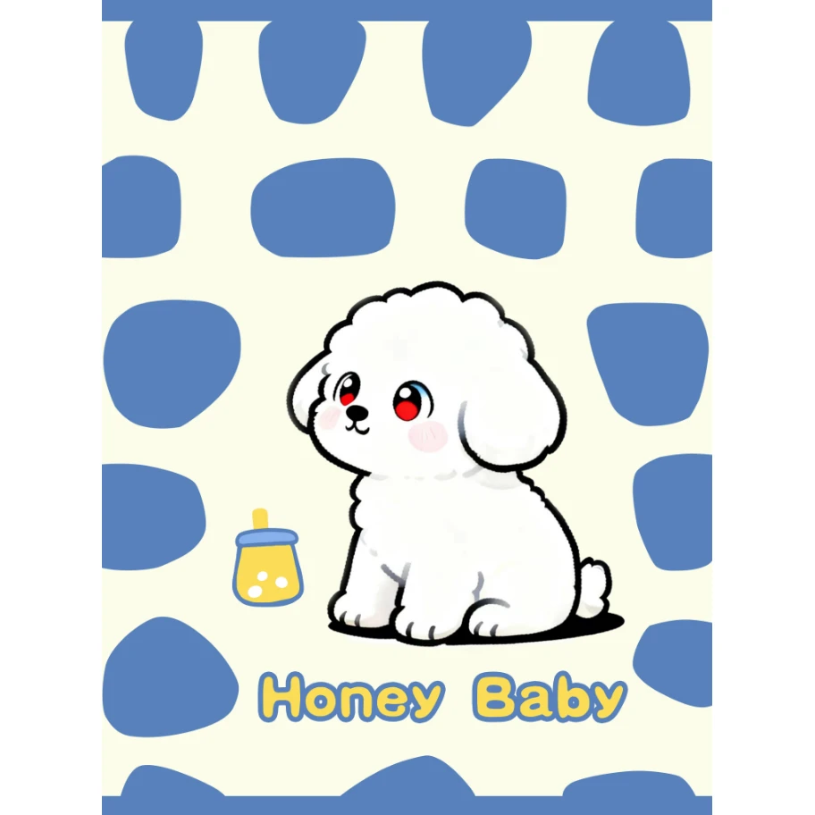 小奶狗蓝-150x200纱布被