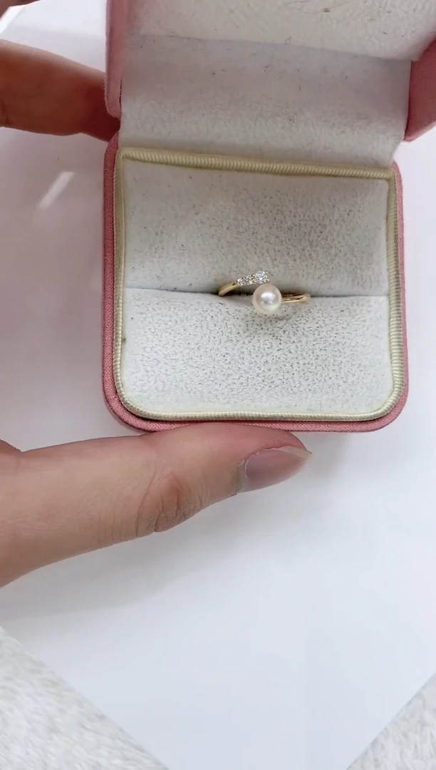 【闪购商品】海水珍珠戒指银S925镶嵌海水珍珠戒指