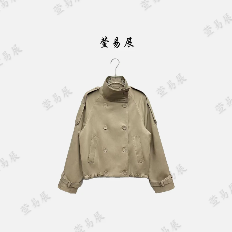 萱易展-“费城旧事”设计师高定英伦风双排扣风衣外套-WT090203