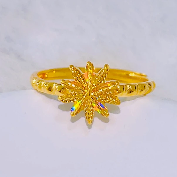 【赛菲尔炫彩光影金足金季新品上市】炫彩黄金戒指足金器