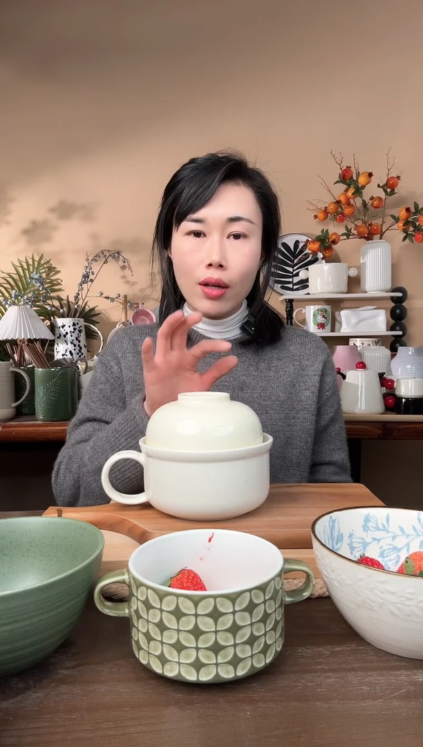 【闪购商品】瓷片6英寸带盖泡面碗微瑕