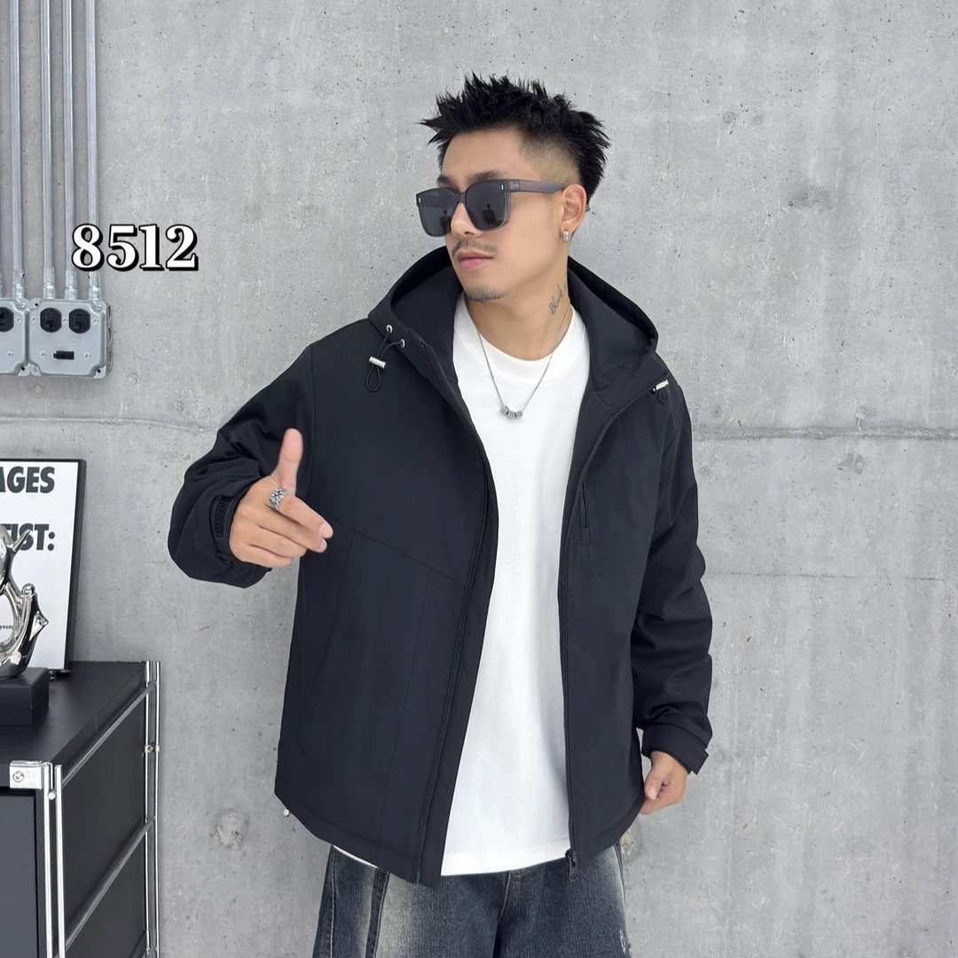 男士冬季棉衣冲锋衣外套连帽刺绣秋季男士宽松工装夹克保暖春秋男