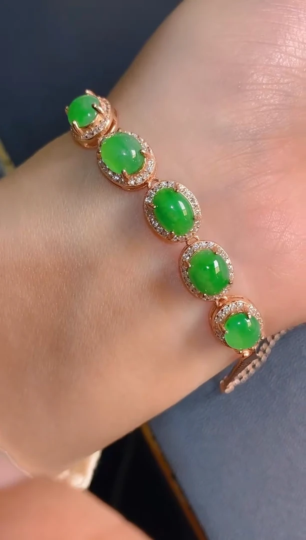 【闪购商品】翡翠耳饰银S925镶嵌天然A货翡翠1