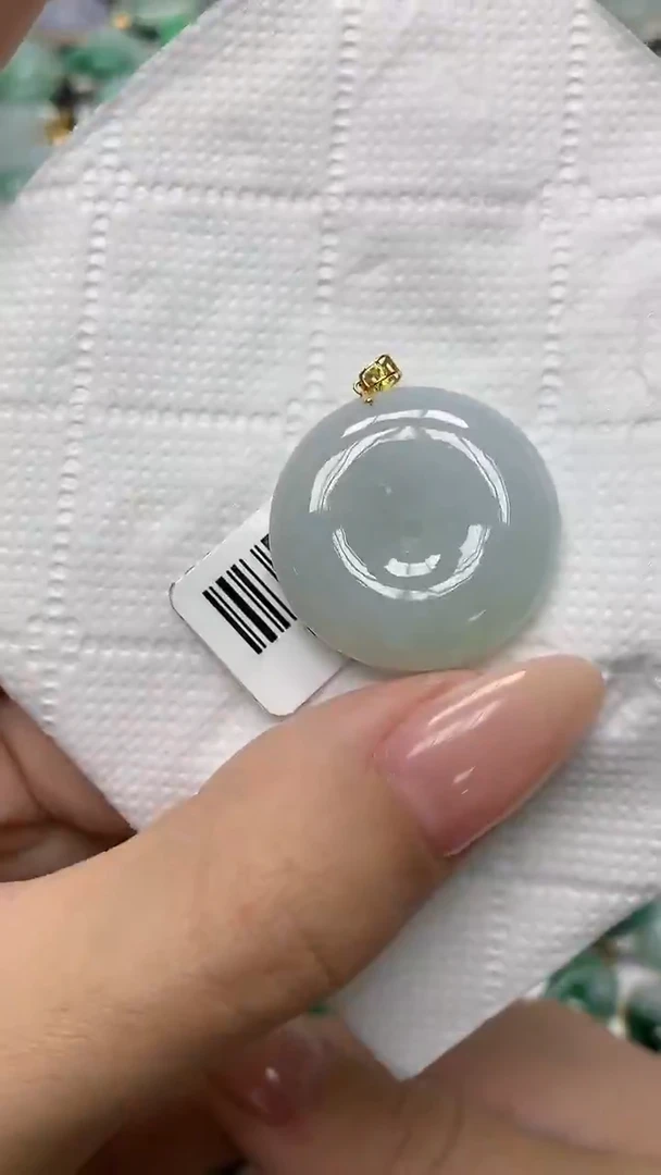 颈饰18K金镶嵌翡翠11111111111