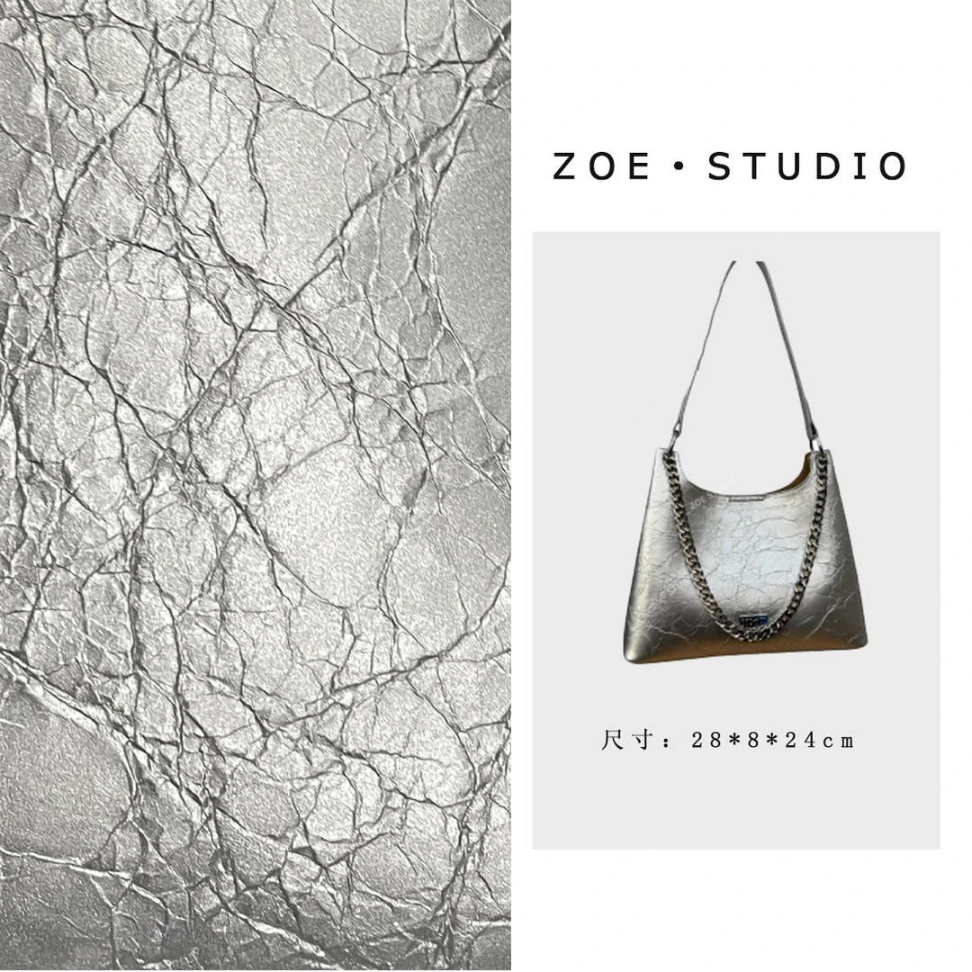 【佐伊甄选】QYX-82728-银色时尚简约通勤休闲韩版百搭斜挎包