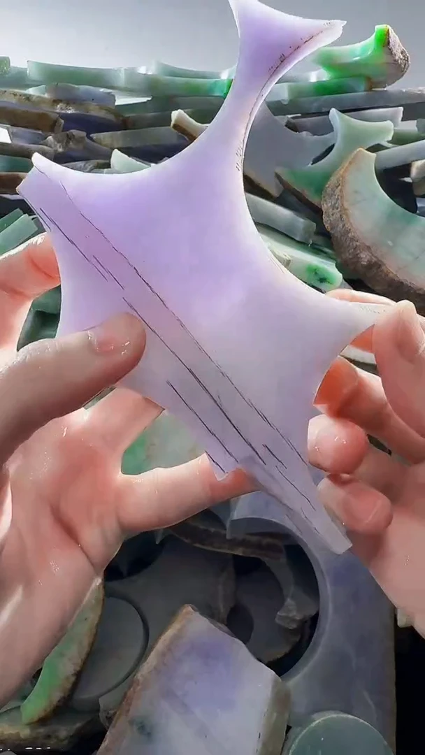 裸石翡翠缅甸翡翠A货文752