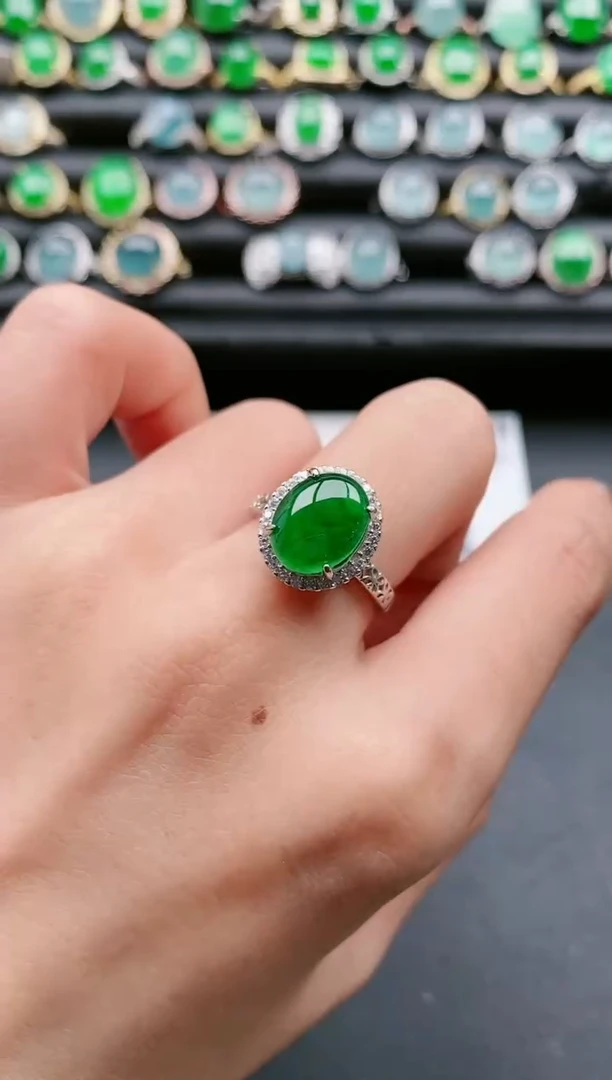 【闪购商品】翡翠戒指银S925镶嵌1111111111