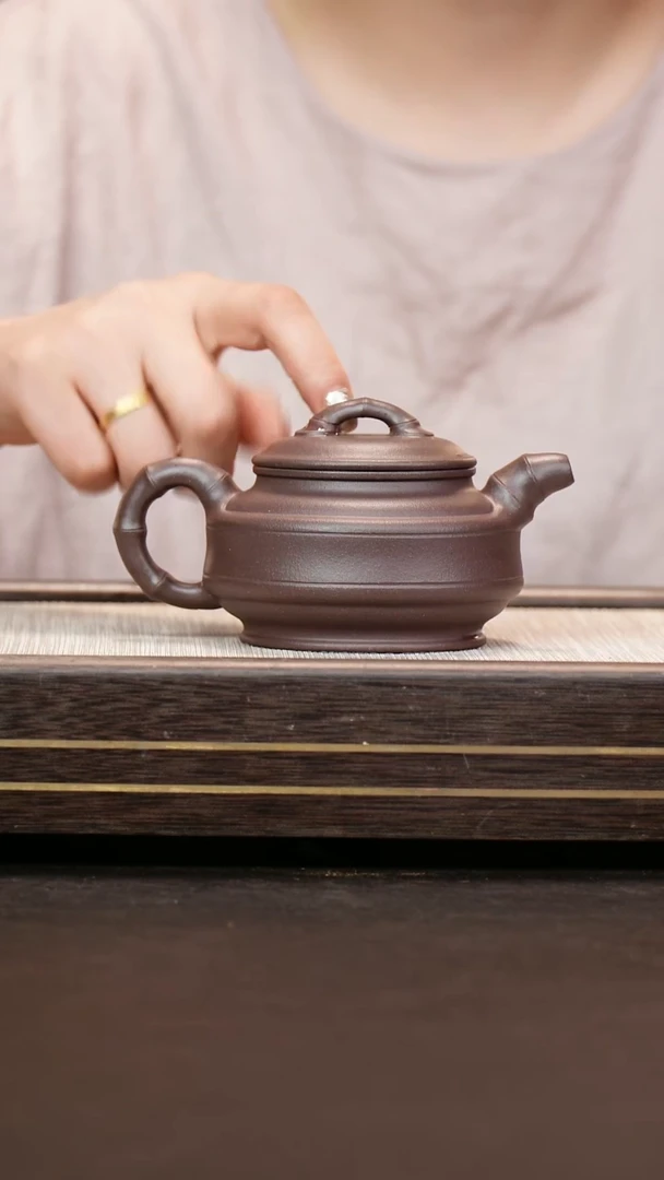茶壶紫砂四号井底槽清 双线竹鼓