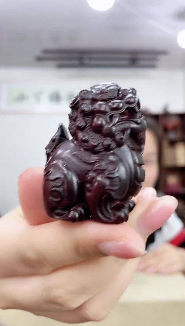 乌木类端景台208印度小叶紫檀貔貅雕件木木木
