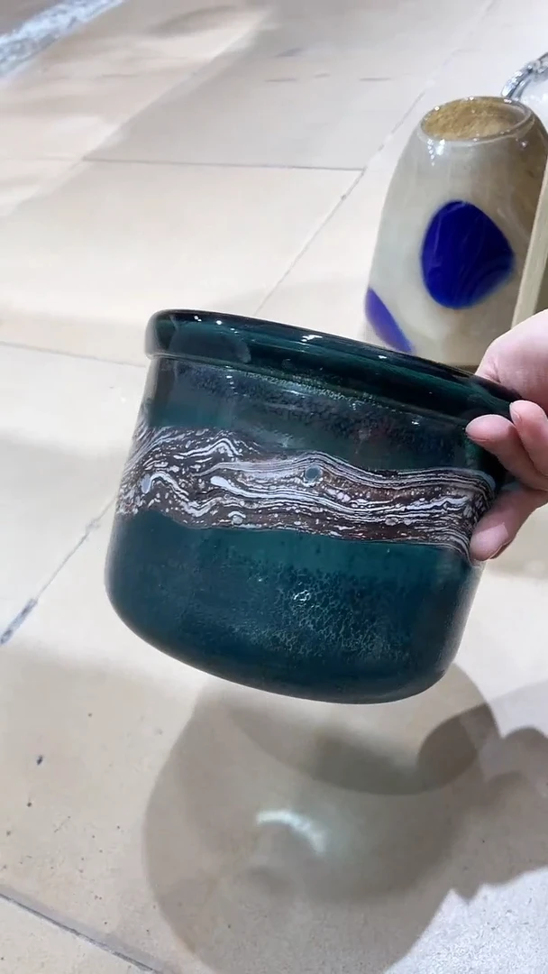 【闪购商品】琉璃14高15宽直筒花瓶做旧感