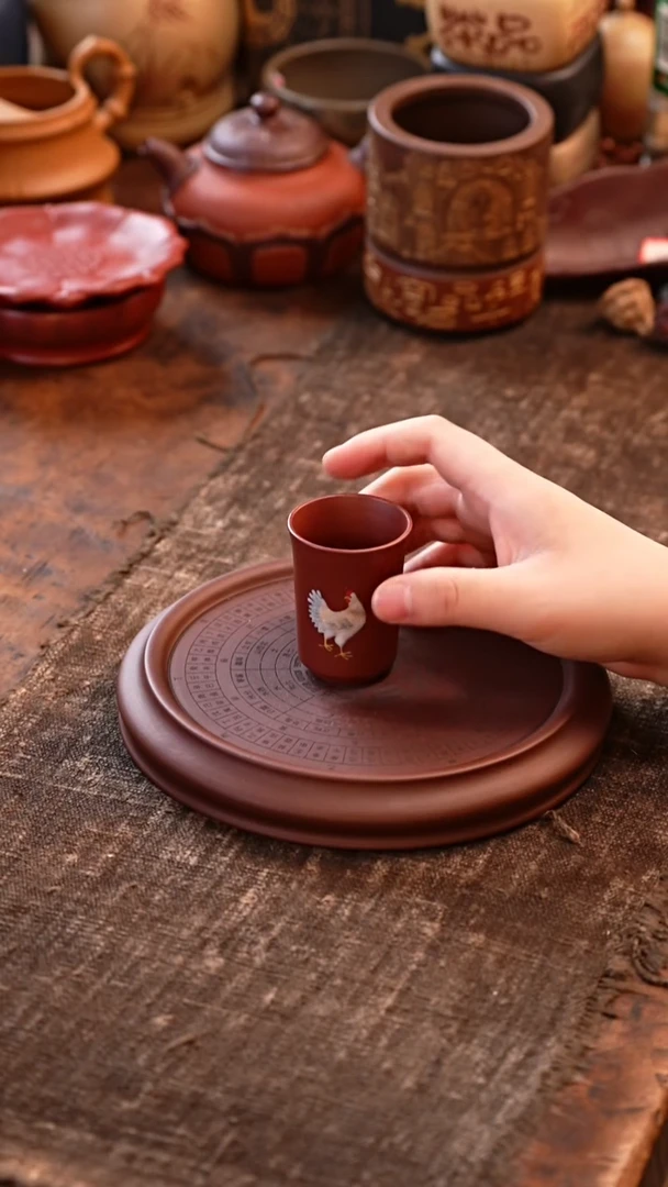 茶杯紫砂见素造器-大吉大利