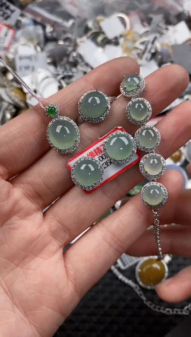 银S925镶嵌戒指翡翠11               1