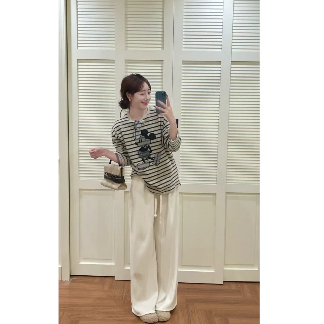 YPP！【云朵裤】秋季慵懒风松弛高腰感宽松显瘦好穿休闲裤
