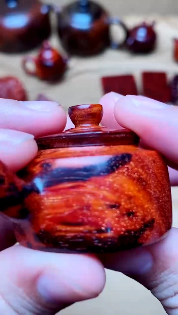 檀香紫檀（小叶紫檀）把把壶