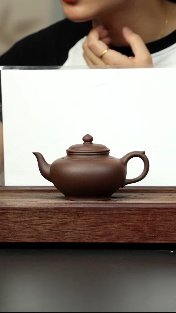 紫砂茶壶老紫泥 笑樱