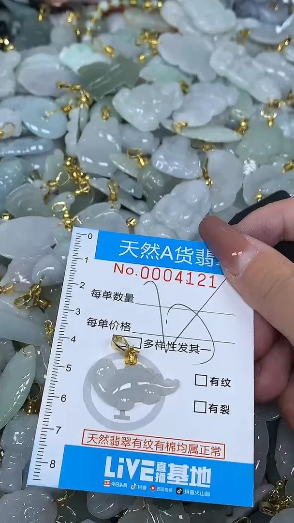 翡翠未镶嵌颈饰净货挂件-4121