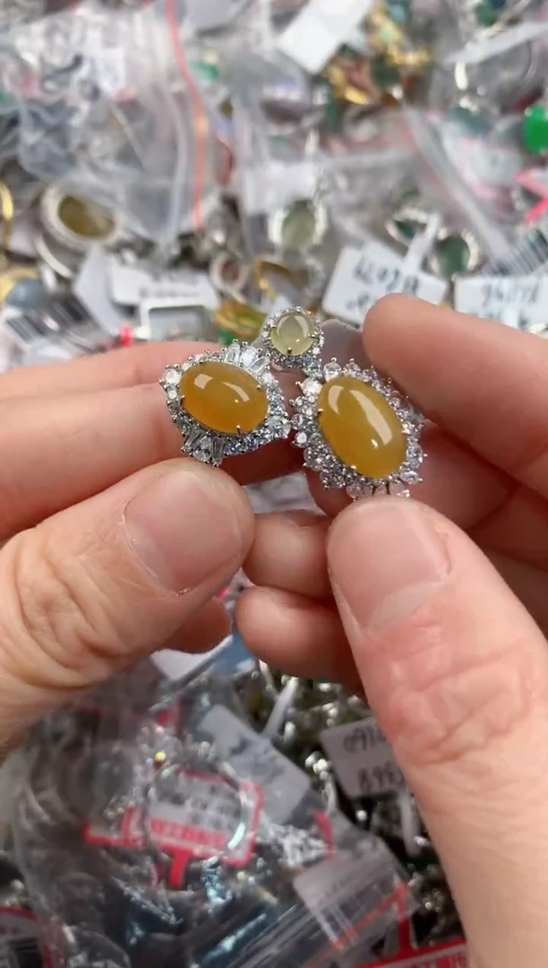 银S925镶嵌戒指翡翠111    5