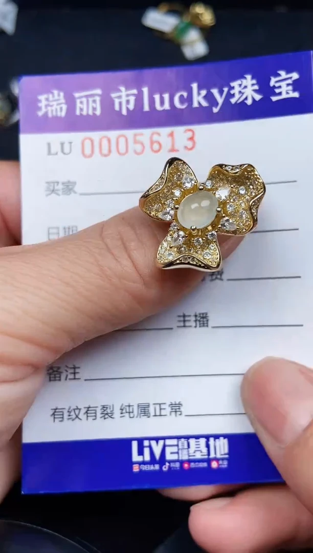 翡翠银S925镶嵌颈饰5613