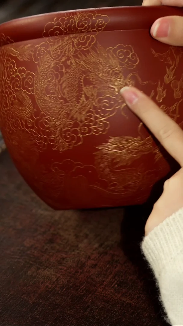 茶杯紫砂非遗茶器-九龙风水
