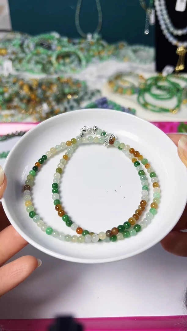 未镶嵌手链翡翠翡翠珠串翡翠珠链