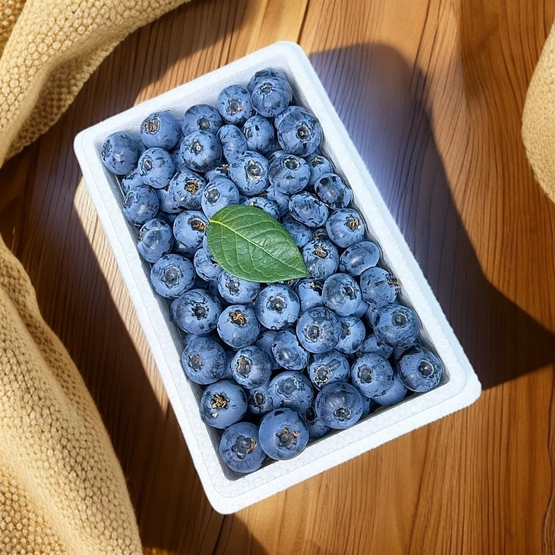 丹东鲜果蓝莓（F6） 18mm+ 7两左右 当季头茬鲜果 泡沫盒 包邮