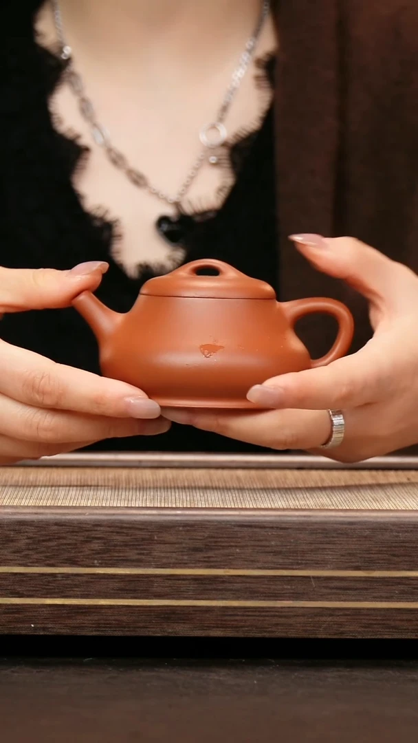 茶壶紫砂小煤窑朱泥 柱瓢170cc