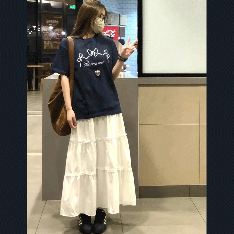 蛋糕裙长款裙子套装时尚女装高级感休闲两件套夏日穿搭一整套衣服