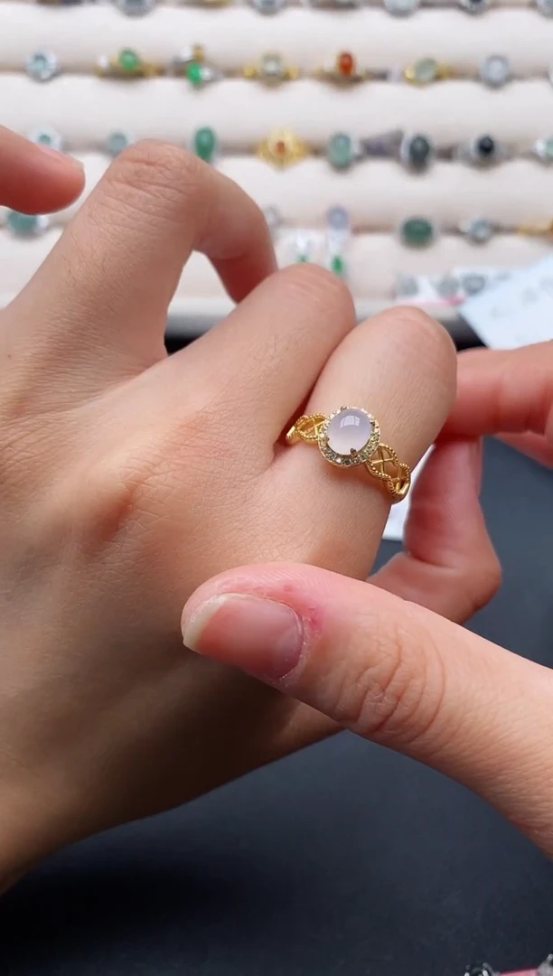 银S925镶嵌戒指翡翠2222222+1