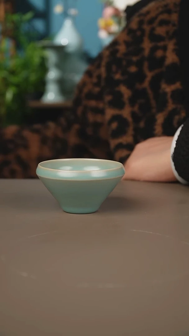 仿古天青折肩斗笠一级