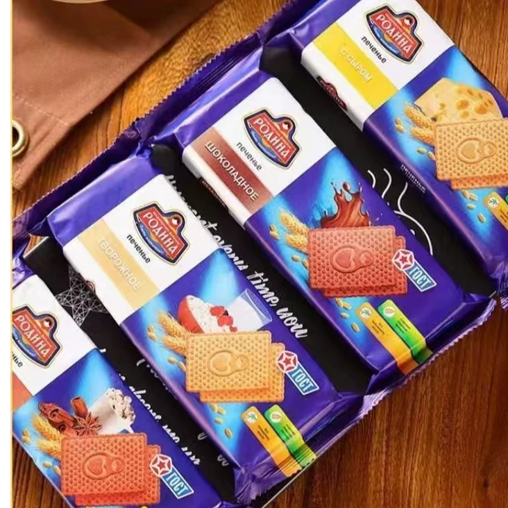 【2包】进口罗迪纳奶酪味肉桂味巧克力味甜饼100克/袋