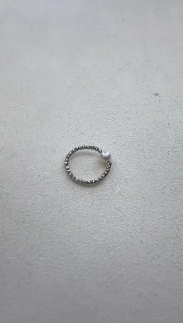 海水珍珠戒指18K金镶嵌海水akoya珍珠12号指围