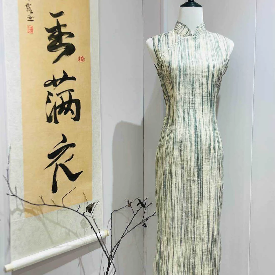 【白露未晞】中国风少女气质传统款旗袍新中式日常旗袍单层衣长120