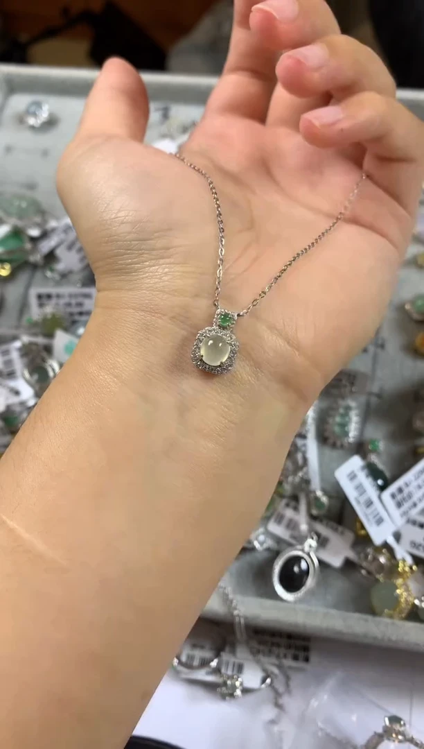 银S925镶嵌戒指翡翠项链
