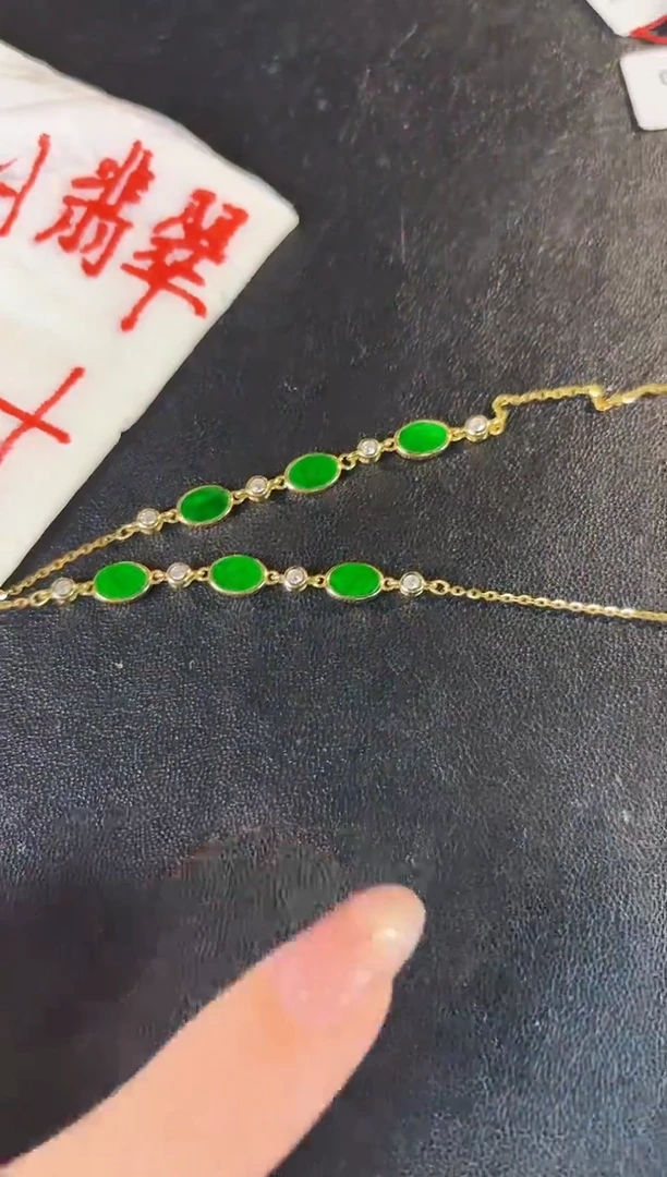 【闪购商品】翡翠手链银S925镶嵌缅料A货/多样性发货/一件