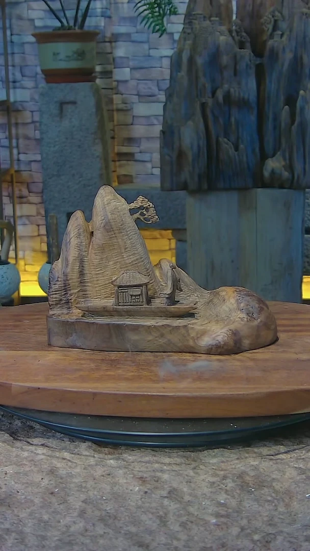 木金丝楠枯木料倒流香摆件