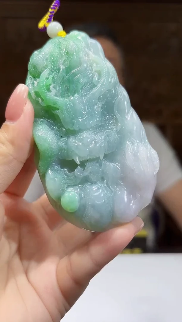 未镶嵌定制翡翠13/0926/C/发其一件/龙