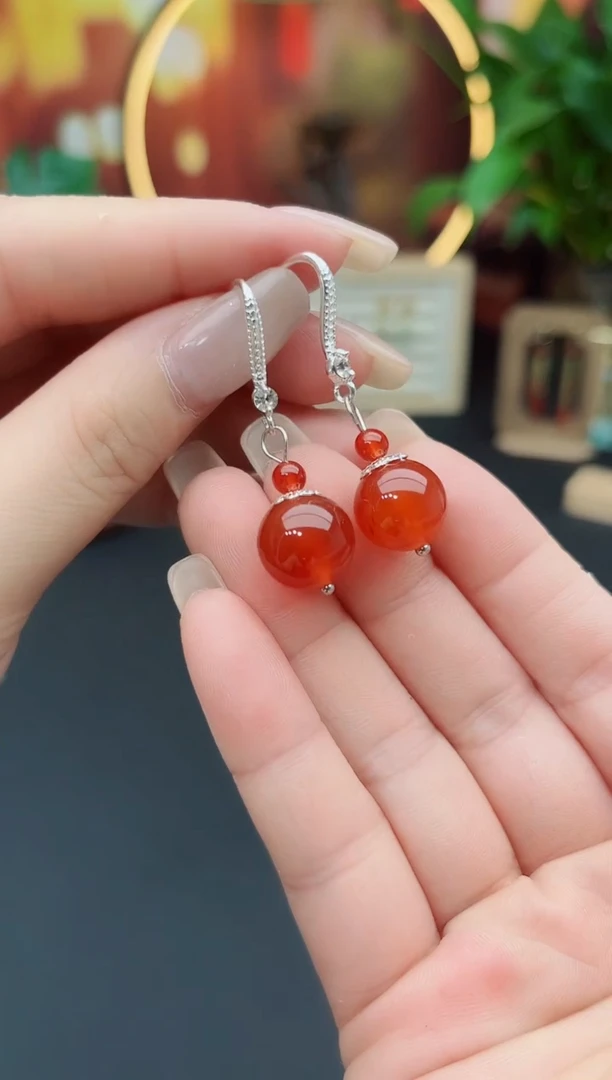 玛瑙/玉髓耳饰未镶嵌408000