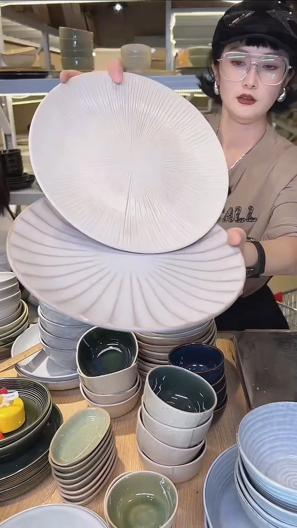 瓷86高温釉下彩陶瓷餐具默认微瑕
