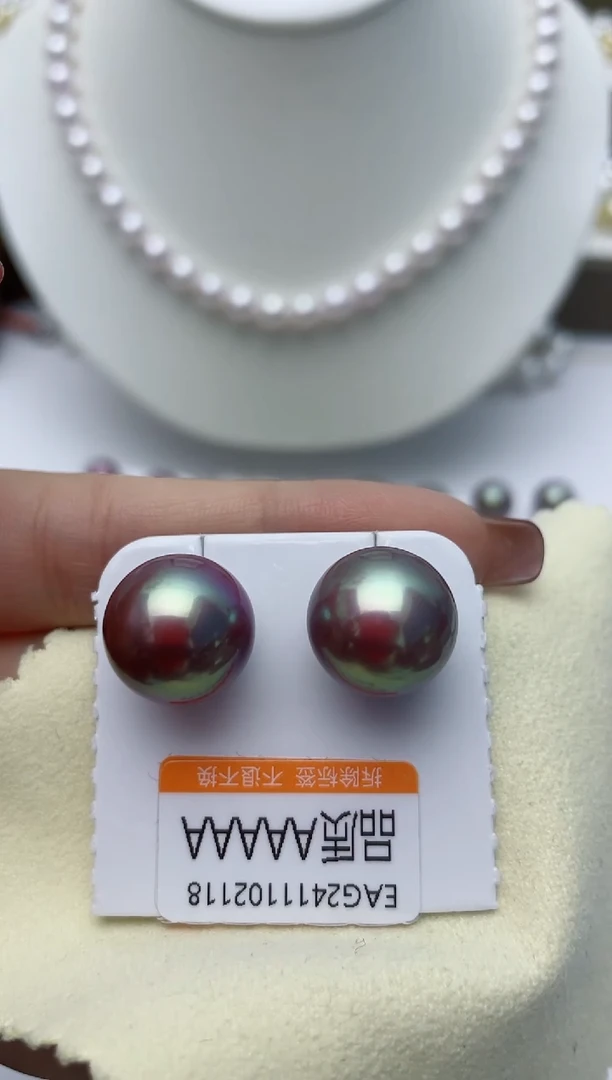 【闪购商品】淡水珍珠耳饰18K金镶嵌W34