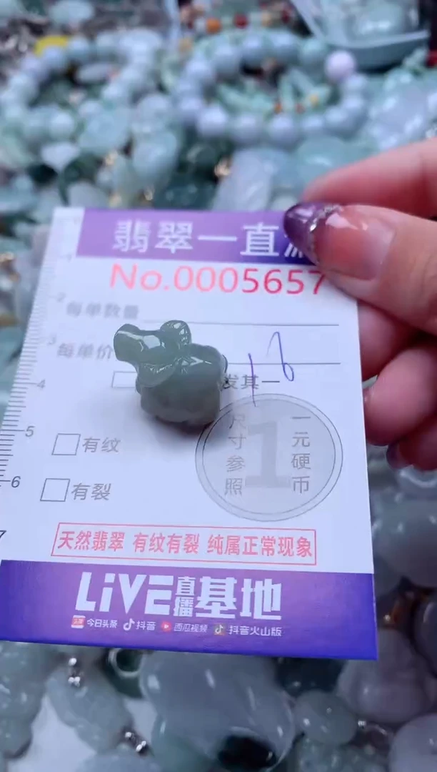 翡翠未镶嵌吊坠(不含链)5657