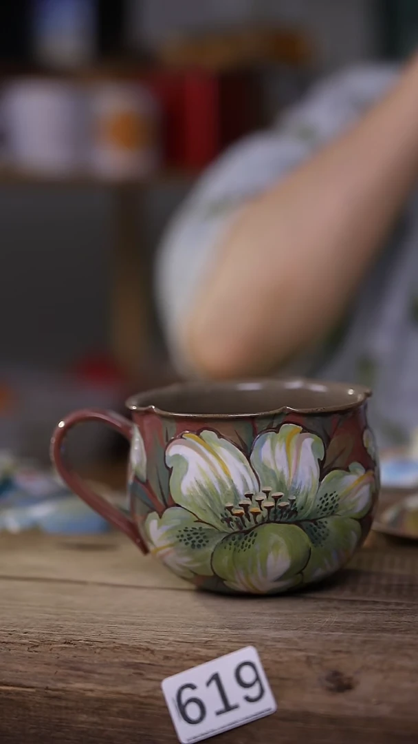 【闪购商品】瓷片油画风·彩绘·设计师石一款