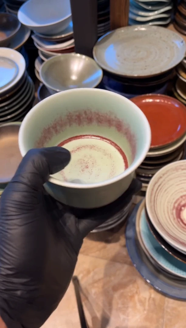 【闪购商品】瓷片554 钧瓷竹节碗1个