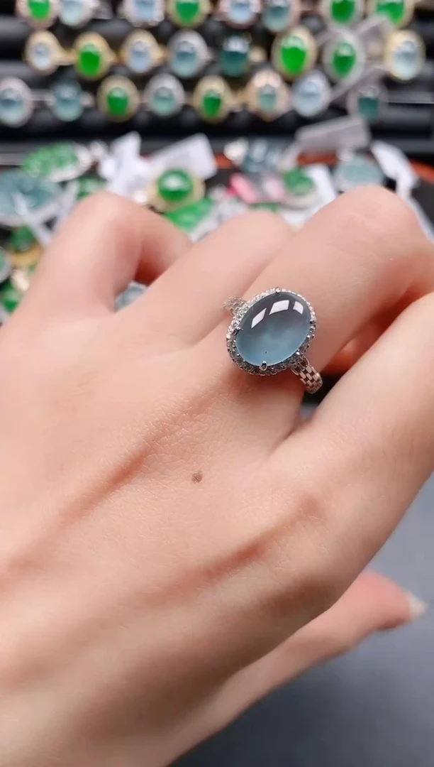 银S925镶嵌戒指翡翠1111