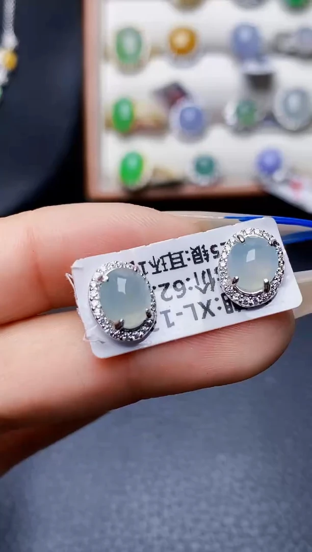 银S925镶嵌戒指翡翠3264