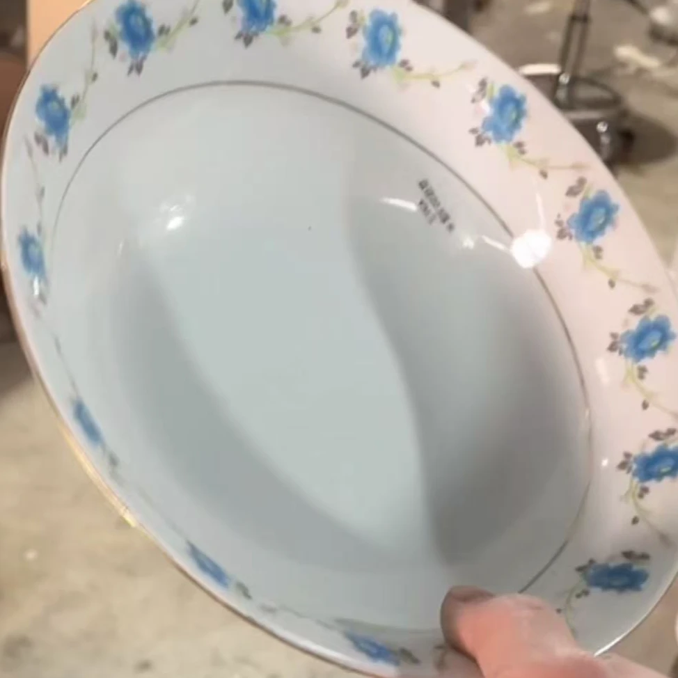 陶瓷大汤碗  小兰花