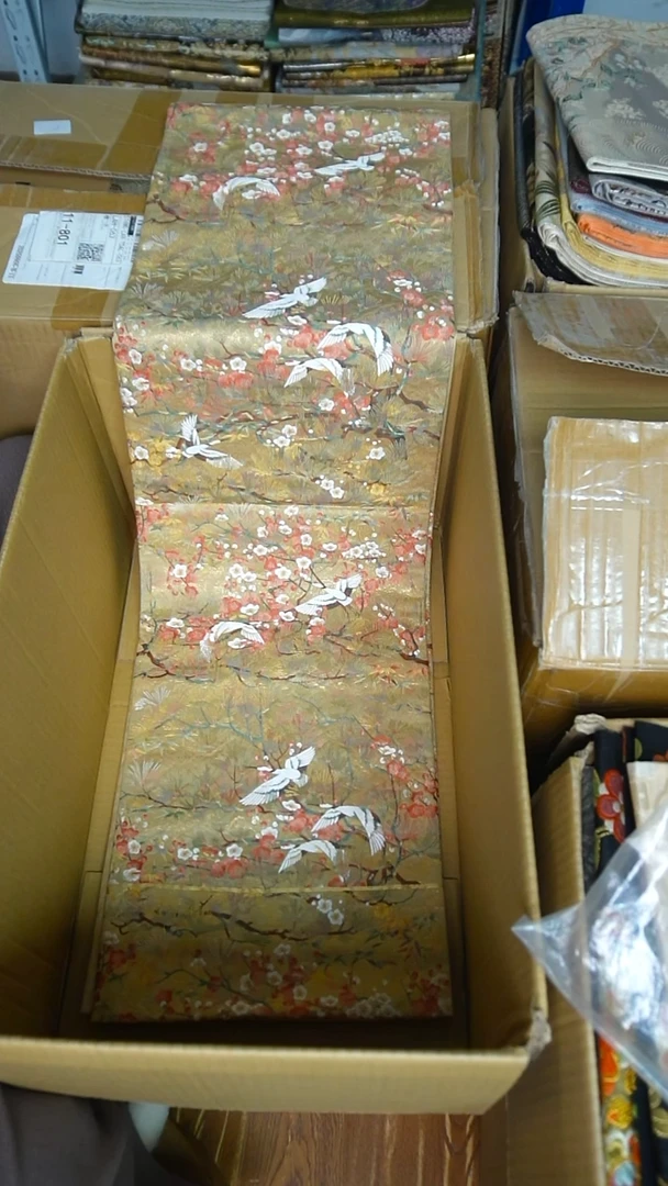 织绣19织金仙鹤梅花