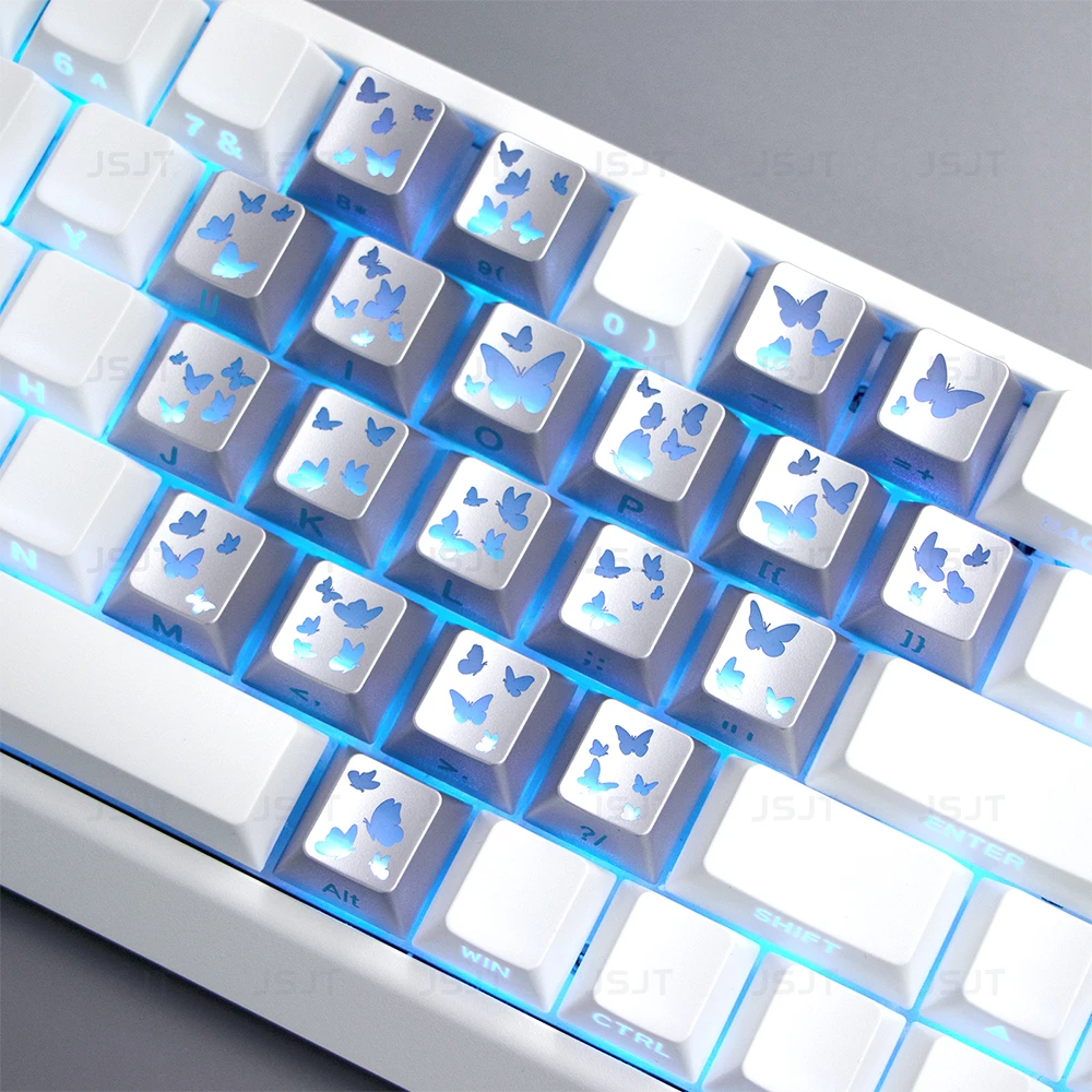 键筑空间蝴蝶爱心键帽图案透光键帽迈从ace磁轴机械键盘蝴蝶键帽
