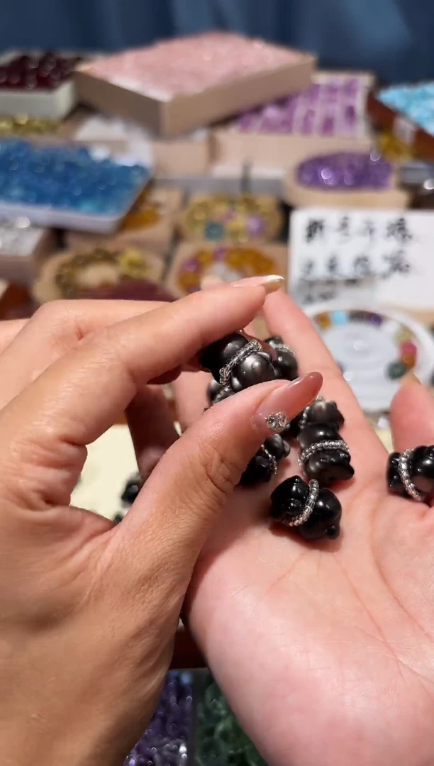 未镶嵌手串水晶银耀小熊一个卡13*18