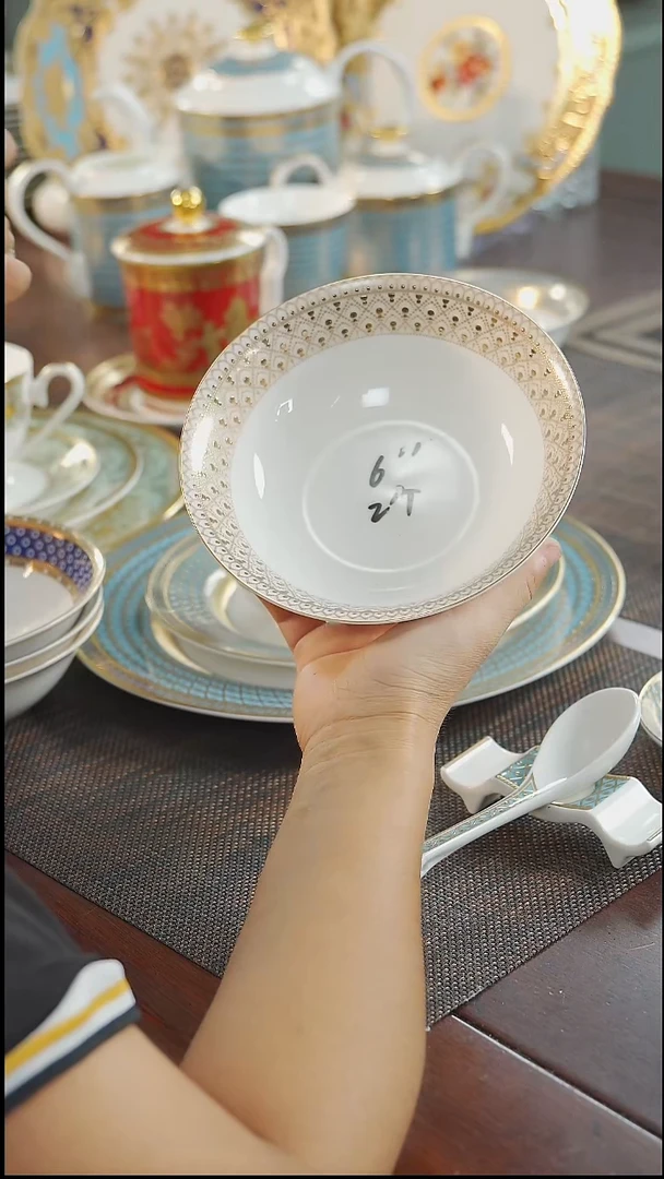 瓷片6英寸水果碗  2个